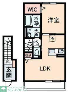 シャルマン(1LDK/1階)の間取り写真
