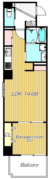 JYUME南森(1LDK/8階)の間取り写真