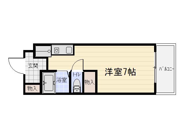 サンライズマンション(ワンルーム/3階)の間取り写真