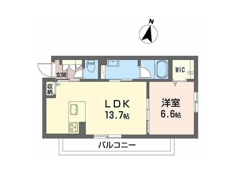 サン ウィステリア(1LDK/2階)の間取り写真