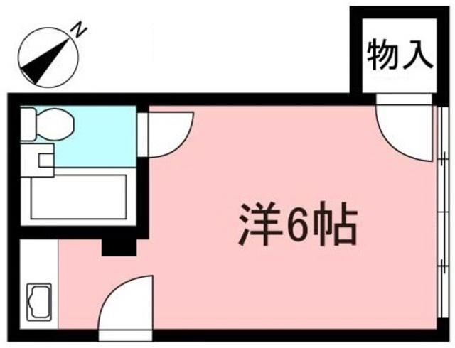 ミユキハイツ(ワンルーム/2階)の間取り写真