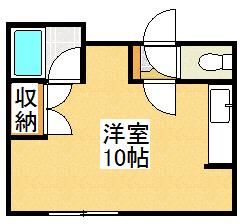 北央ビル(ワンルーム/5階)の間取り写真