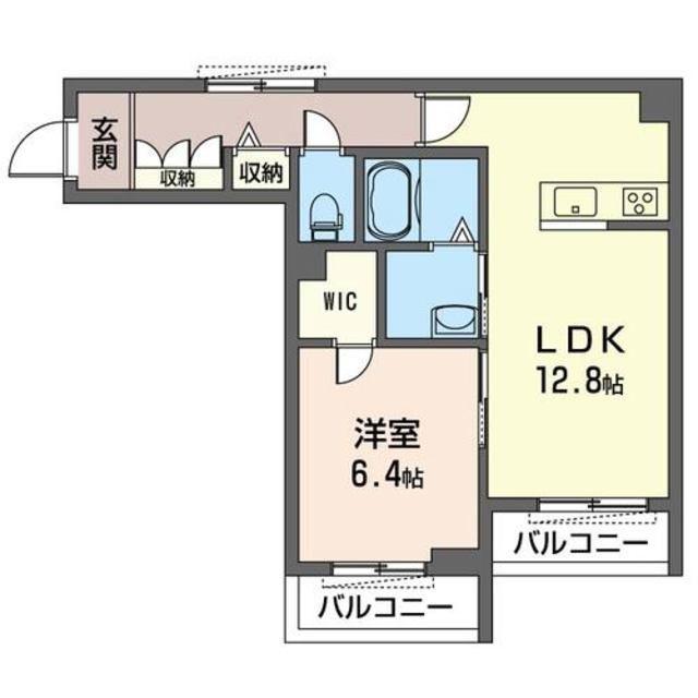 ラヴィル アール(1LDK/4階)の間取り写真