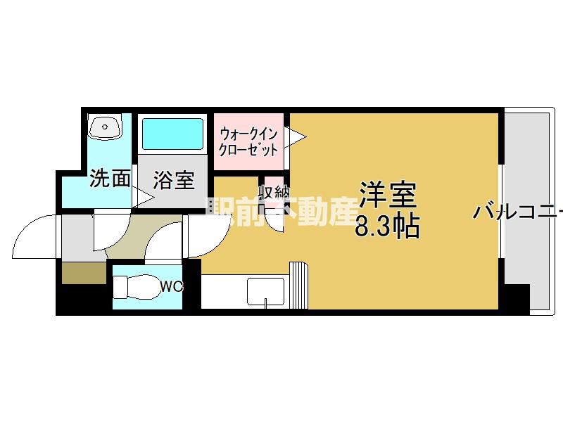 サクラディア(1K/1階)の間取り写真