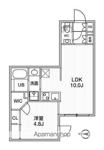 ルネサンスコート高田馬場PATRIA(1LDK/4階)の間取り写真