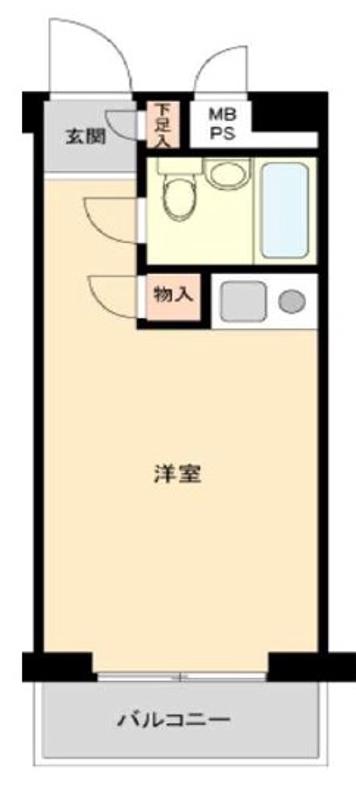 パレドール八王子(ワンルーム/1階)の間取り写真