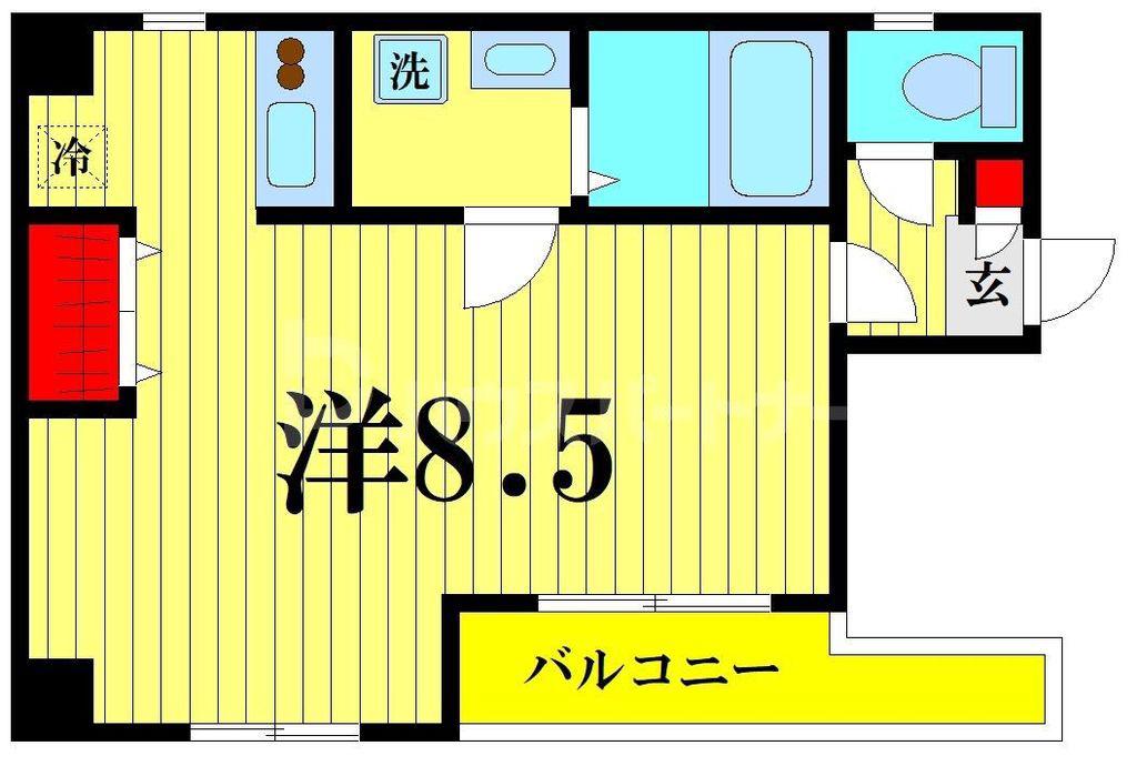 BONHEUR新小岩(ワンルーム/4階)の間取り写真