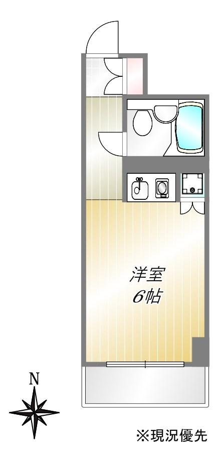ダイアパレス淵野辺III(ワンルーム/4階)の間取り写真