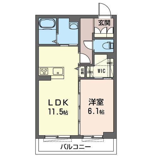 フォレナコート北浦和(1LDK/1階)の間取り写真