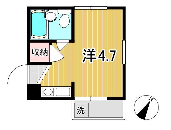 ハイツくれよん(1K/3階)の間取り写真