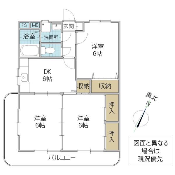 TOCO RESI(3DK/2階)の間取り写真
