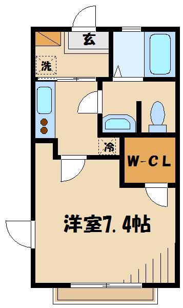 サンハイツ(1K/2階)の間取り写真