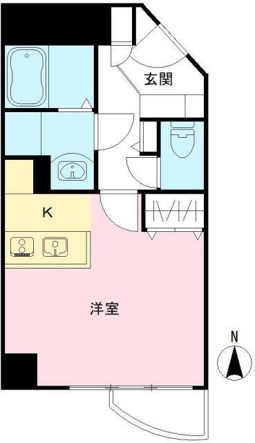 パークナードフィット田園調布(ワンルーム/1階)の間取り写真