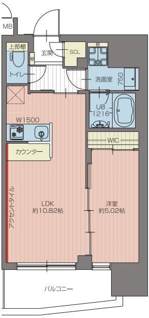 プレジオ池袋ノース(1LDK/12階)の間取り写真