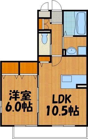 エバーグレイス(1LDK/3階)の間取り写真