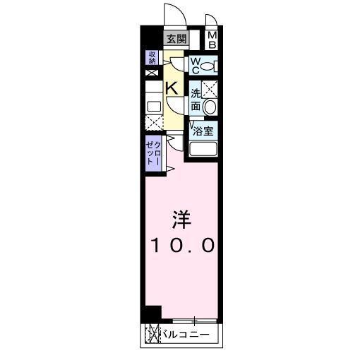 アルトプェンテ(1K/3階)の間取り写真