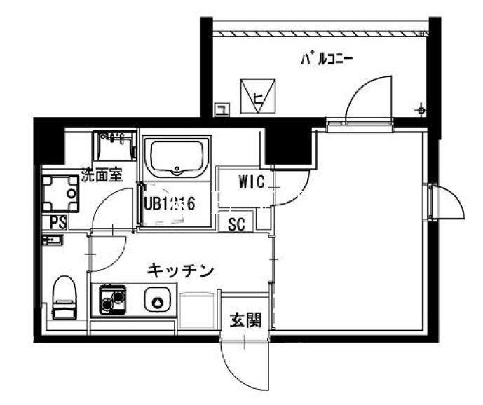 市ヶ谷仲之町ヒルズ クレストノース棟(1K/3階)の間取り写真