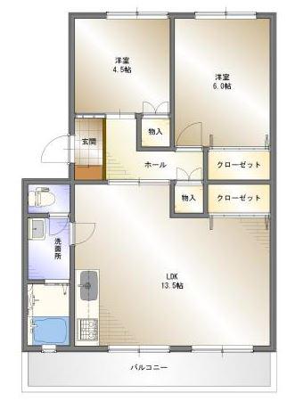 REAVIVO(2LDK/3階)の間取り写真