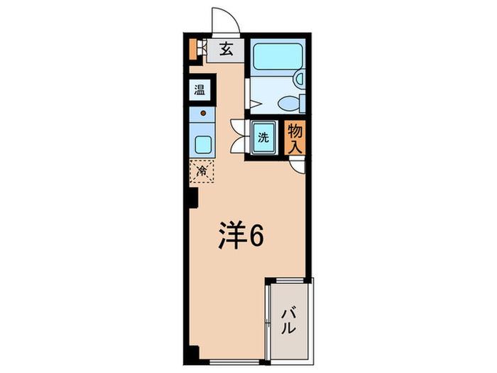 メゾンカタキリ(ワンルーム/2階)の間取り写真