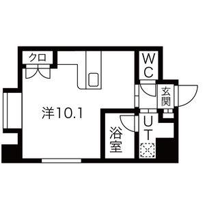 シティライフ明が丘(ワンルーム/1階)の間取り写真