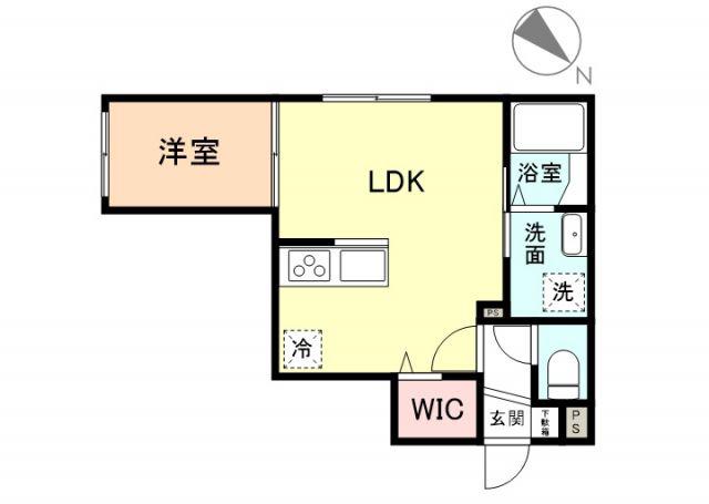 エッジモーメント旅籠(1LDK/1階)の間取り写真