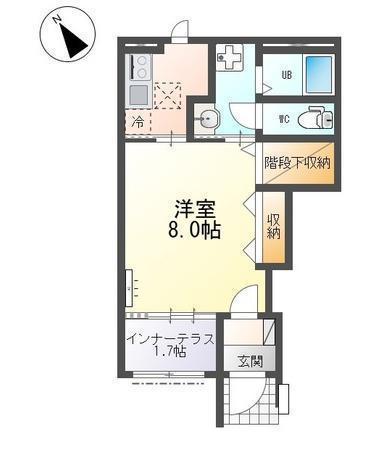大曽根原町アパート(1K/1階)の間取り写真