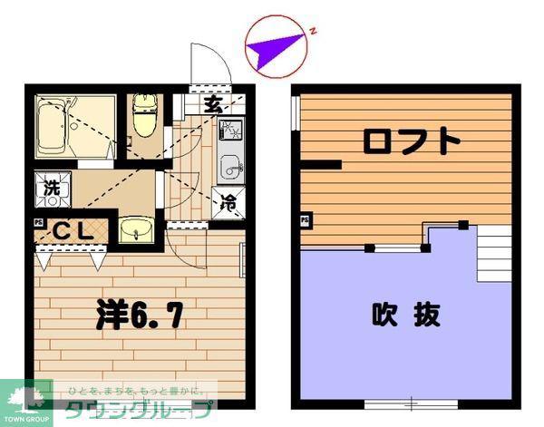 シュリップ溝の口(1K/1階)の間取り写真