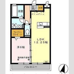 ヴィラージュ(1LDK/2階)の間取り写真