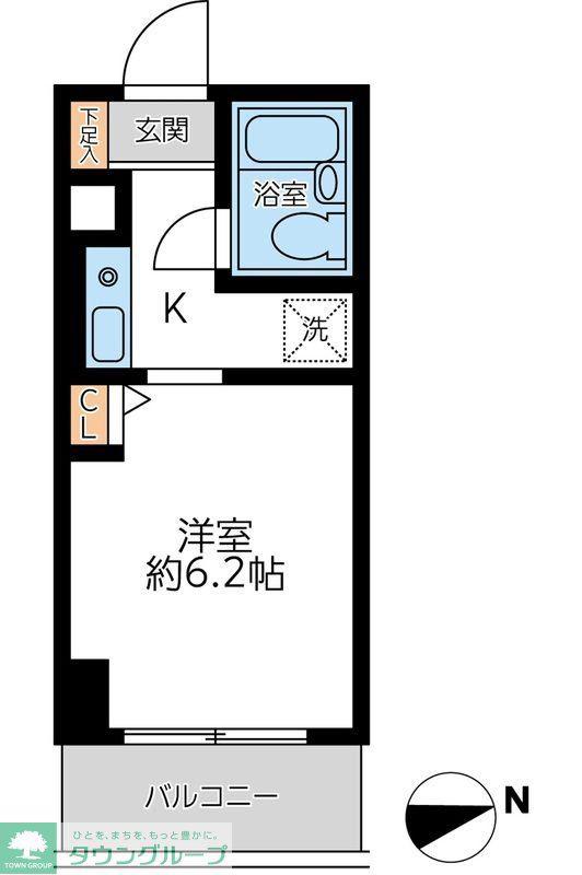 CASSIA南浦和(ワンルーム/6階)の間取り写真