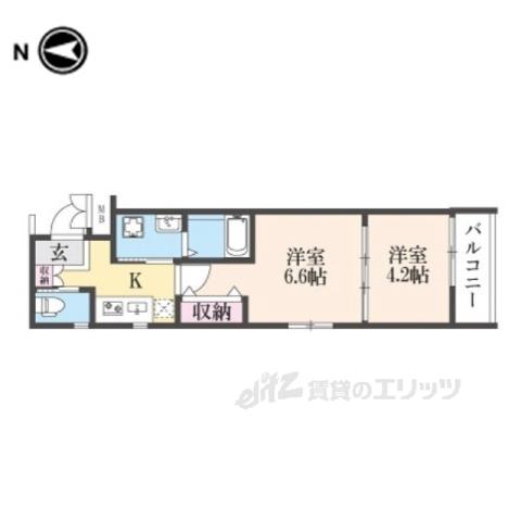 MJC京都丹波口(2K/4階)の間取り写真