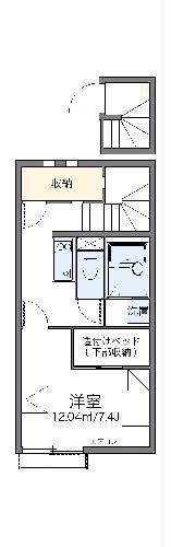 レオネクストホクトII(1K/2階)の間取り写真