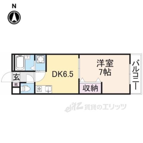 ウエストヴィレッジ(1DK/3階)の間取り写真