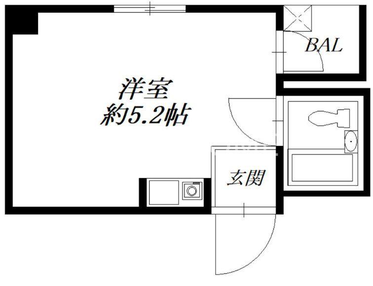 ベルメゾンII(ワンルーム/1階)の間取り写真