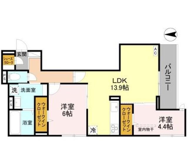 SS CASA(2LDK/3階)の間取り写真
