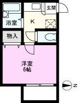 ハウスM・M(1K/1階)の間取り写真
