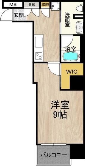 ディオレ・クレスト東心斎橋(1K/3階)の間取り写真