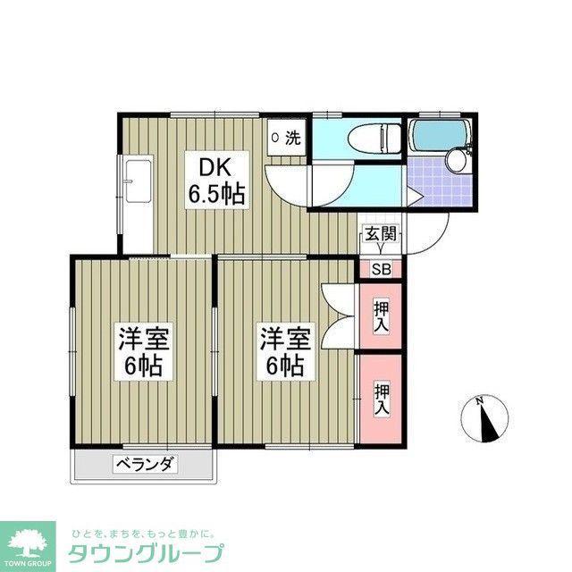 第2エミネントハイツ(2DK/2階)の間取り写真