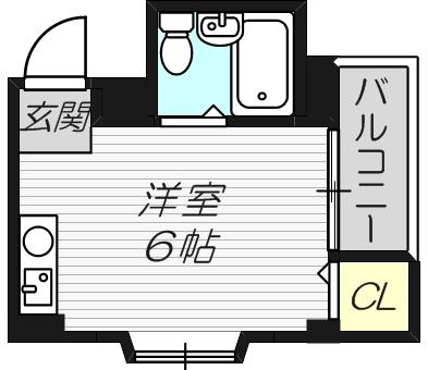 ベストレジデンス相川II(ワンルーム/4階)の間取り写真