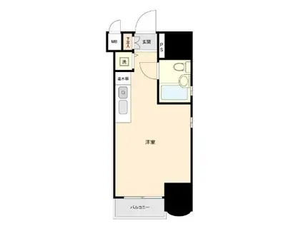 ロマネスク天神アネックス(ワンルーム/5階)の間取り写真