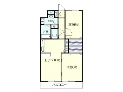 メイプル(2LDK/5階)の間取り写真