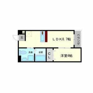アルル三番館(1LDK/1階)の間取り写真