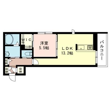 BIRBANTE(1LDK/1階)の間取り写真