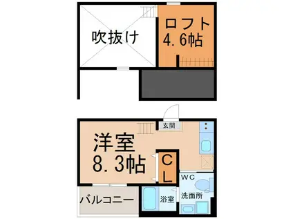 わっせTOYOKUNI (ワンルーム/1階)の間取り写真
