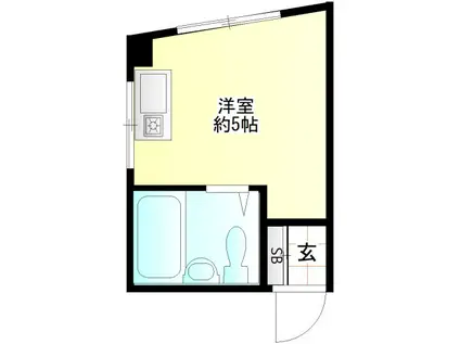 今井ビル(ワンルーム/2階)の間取り写真