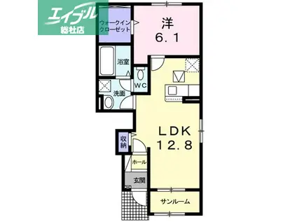 エヌ.プレスト II(1LDK/1階)の間取り写真