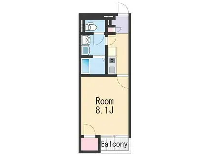 クレイノ雄の浦(1K/1階)の間取り写真