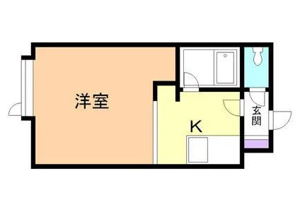 学ハミングバードイン(1K/1階)の間取り写真