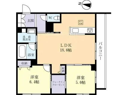 カーサレジーナ(2LDK/1階)の間取り写真