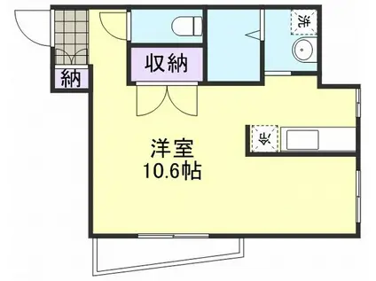 K3ビル(ワンルーム/3階)の間取り写真