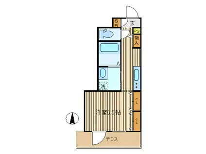 ENNE LANKA(1K/1階)の間取り写真